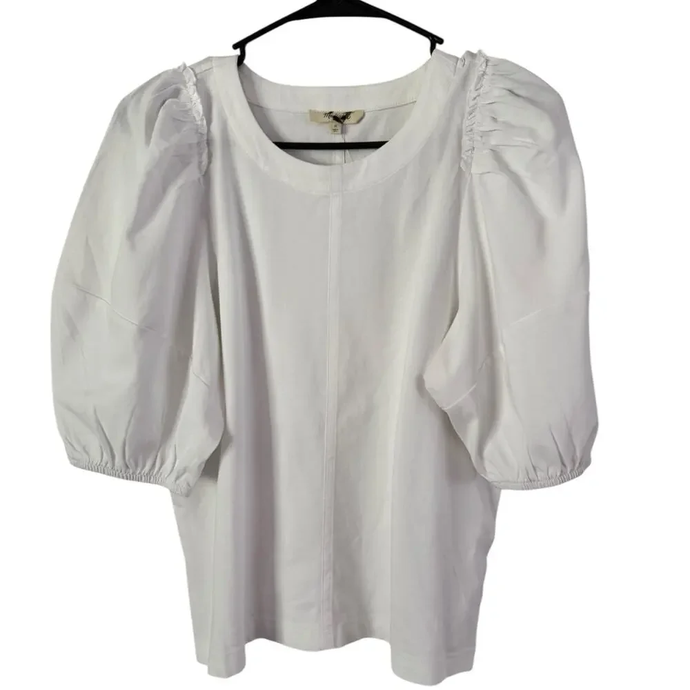 NWD Madewell Puff Sleeve Tee White Size XS
